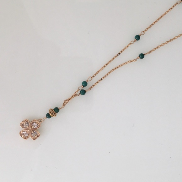 Handmade OOAK green turquoise necklace - Picture 3 of 4