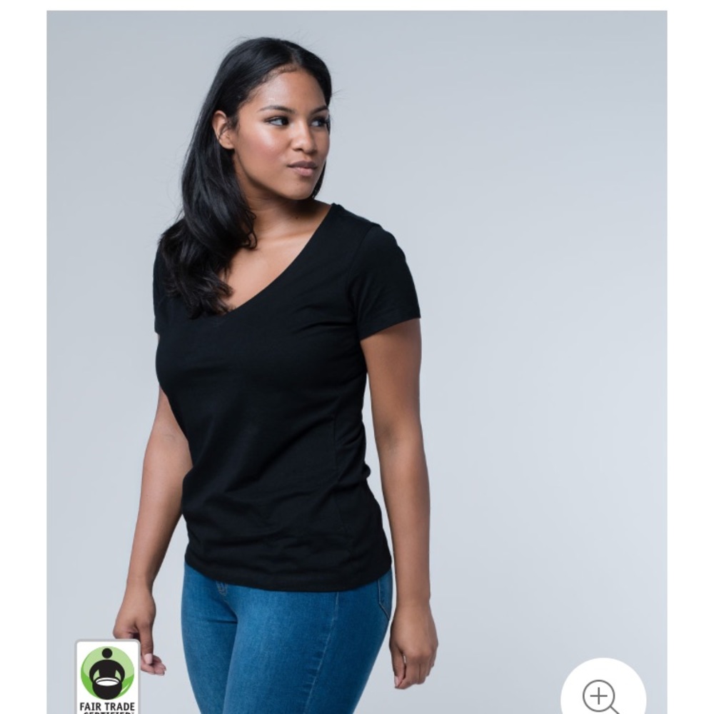 PACT organic v neck shirt XL burgundy