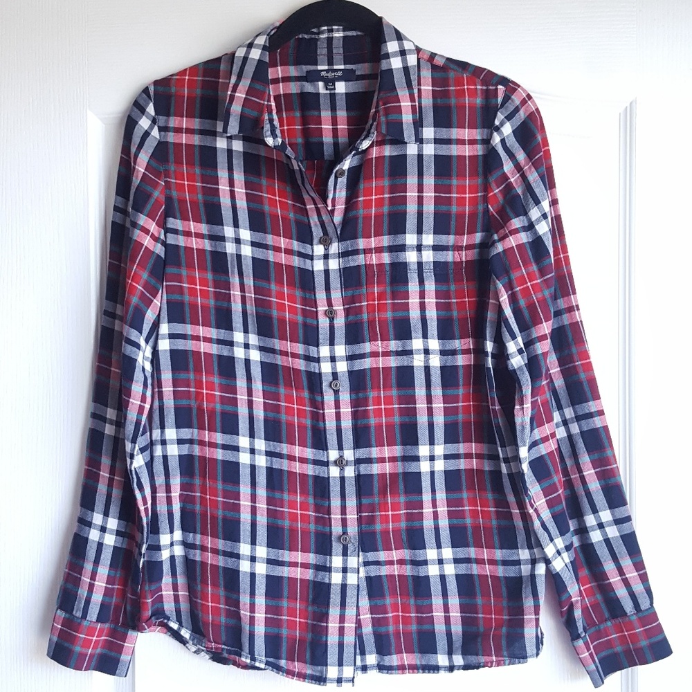 Madewell Plaid Flannel Button Down