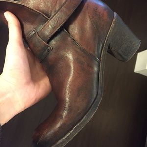 Free People brown leather booties