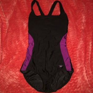 Black With Purple Trim Side Speedo💜🏊🏽‍♀️🏅
