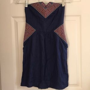 Urban Outfitters Strapless Embroidered Dress XS