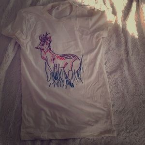 Organic  women’s deer tee on American Apparel