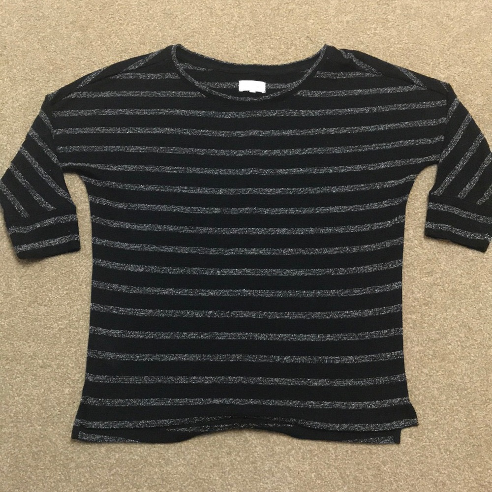 Loft Lou and grey 3/4 sleeve shirt size small