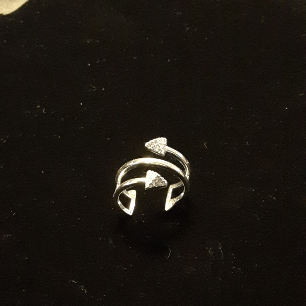 Stella and Dot open back silver ring