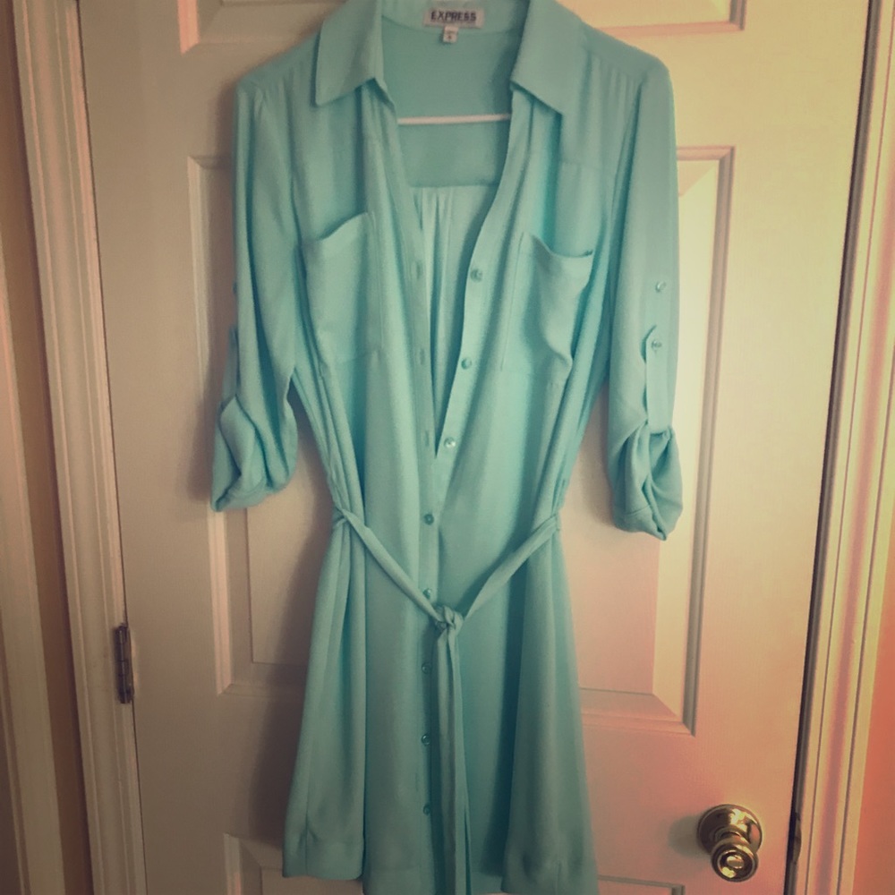 Express button down shirt dress