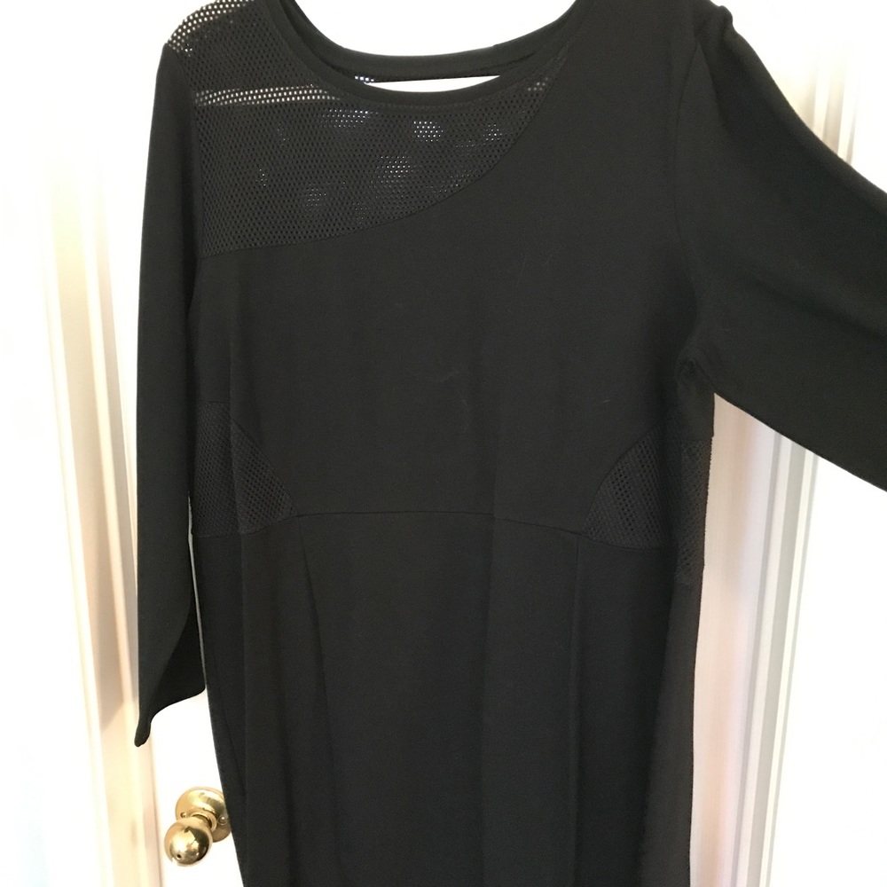 Black Bodycon LBD with Mesh detailing