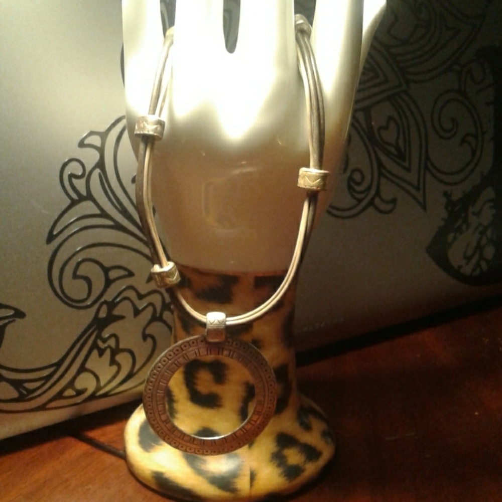 Leather strap tribal necklace