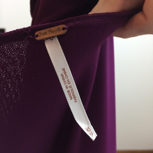 Free People Purple Metallic Long Sleeve Dress - Picture 6 of 8