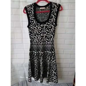 Rebecca Taylor leopard animal print sweater dress