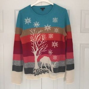 Talbots multi-colored holiday sweater