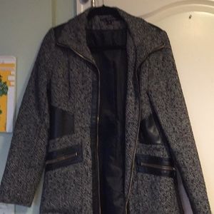 Grey winter peacoat