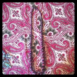 Wooden Purple Beaded Necklace