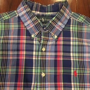 Men’s XL- Ralph Lauren Plaid Button Down Shirt