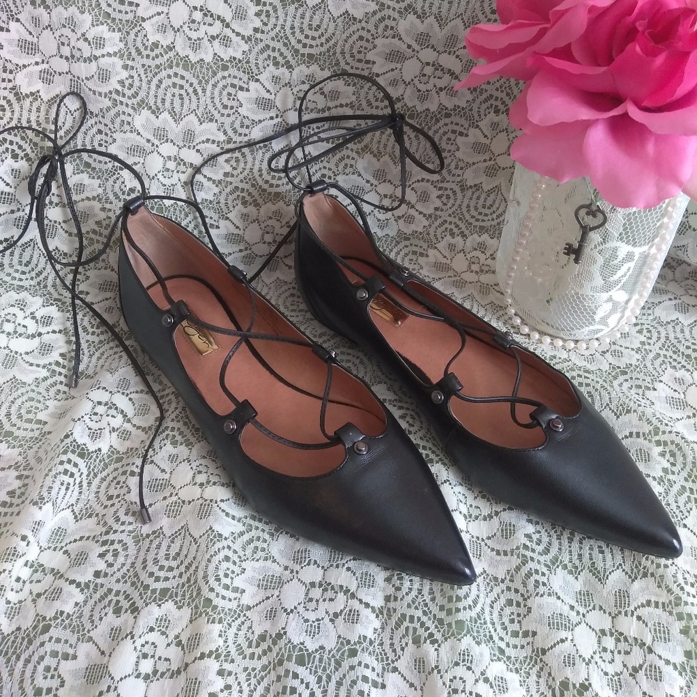Halogen Lace-up Ballet Flats