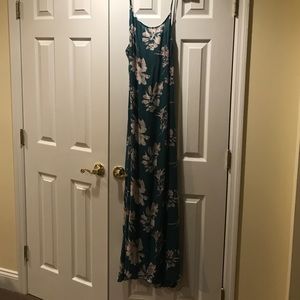 Turquoise floral free people dress