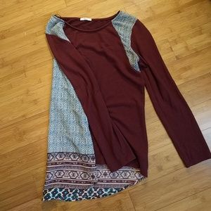 PRICE DROP: Le Lis mixed materials shirt