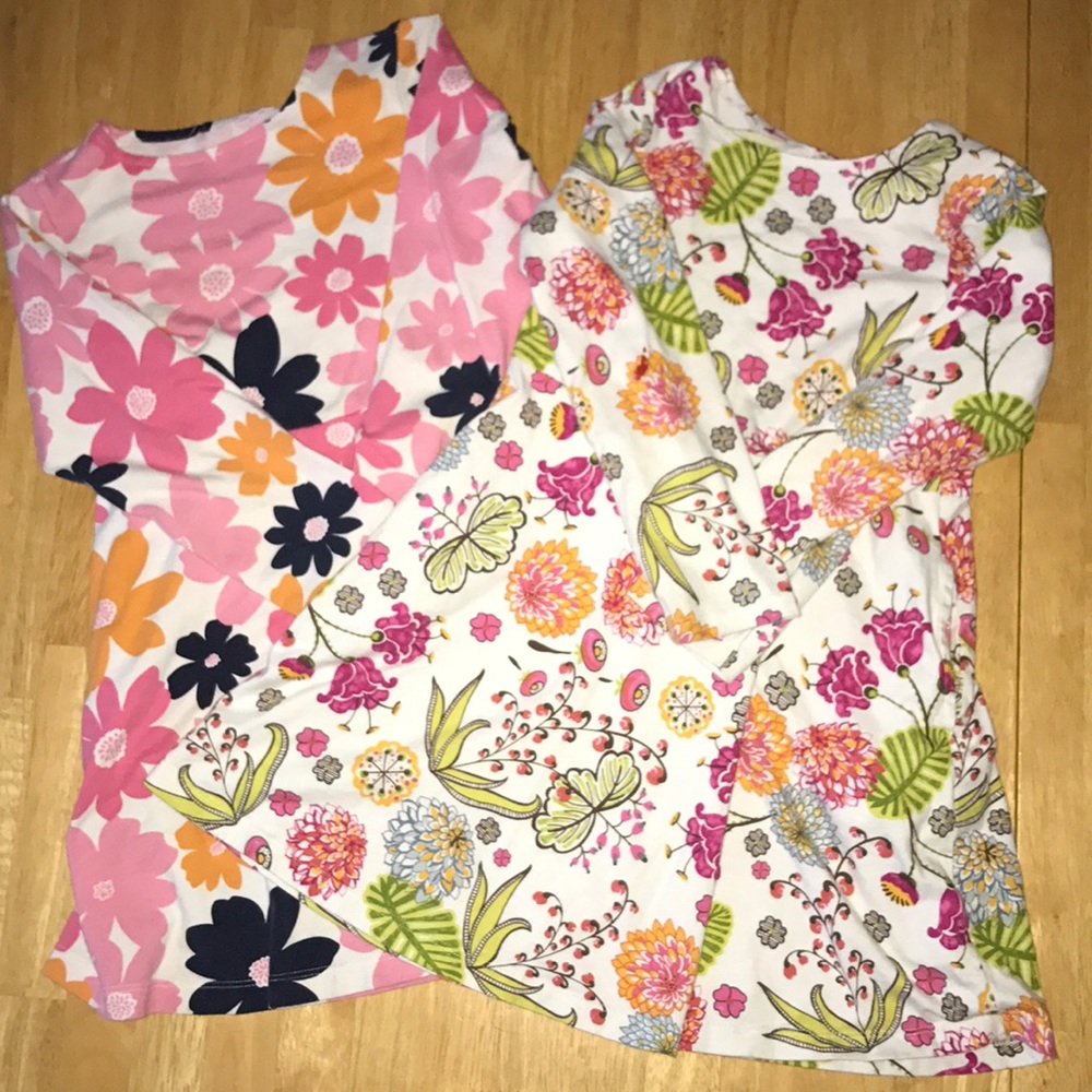 2 girls Lands End dresses