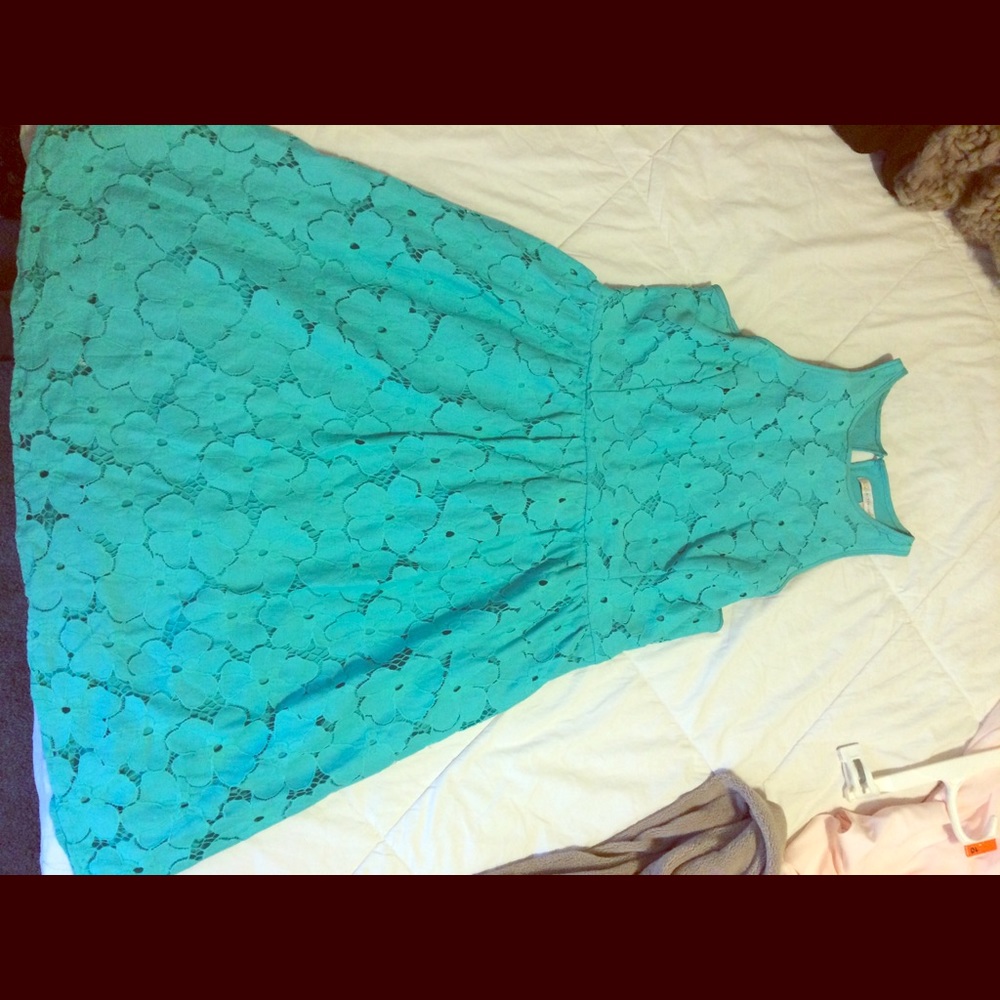 Teal LC lace dress