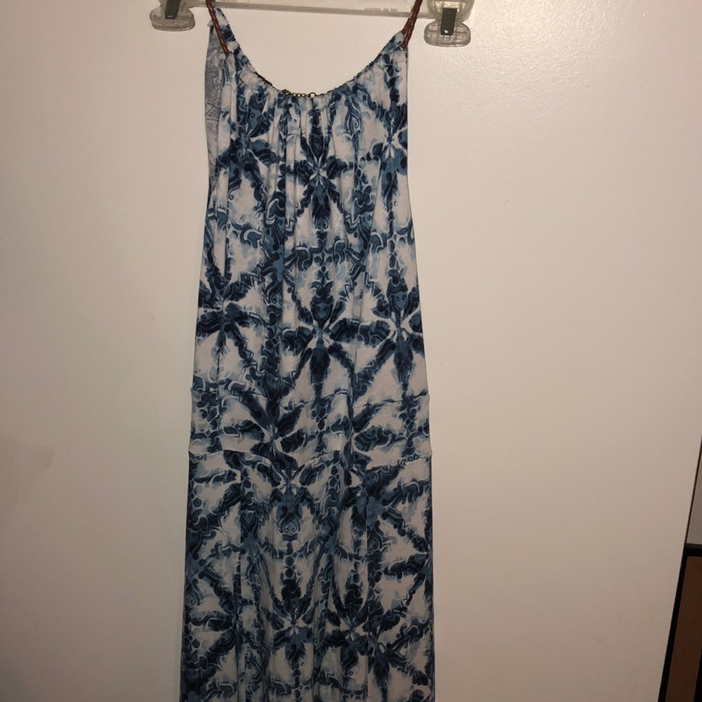 Michael Kors side slit halter maxi dress