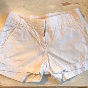 White Jcrew cotton chinco shorts!!