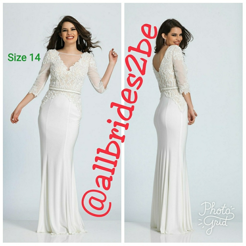 3/4 Sleeve Ivory Dress