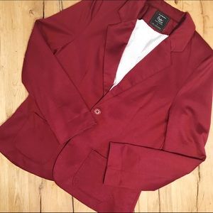 Cotton On Burgundy Knit Blazer Size Large