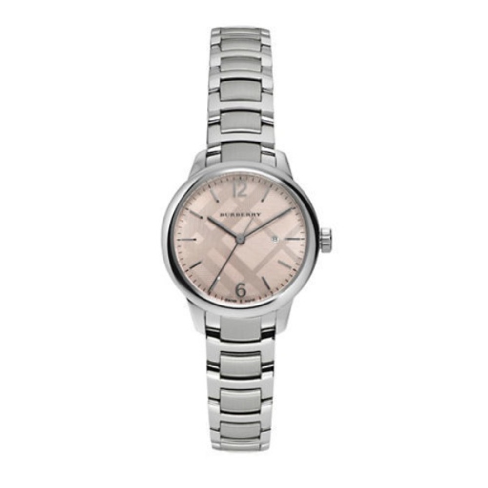 Burberry 32mm Stainless Steal Pink Etch Watch