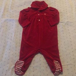Baby red velvet Christmas onesie