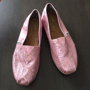 Pink glitter Toms w7