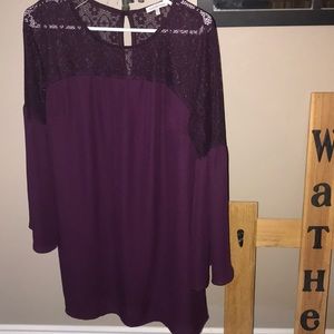 Purple mid thigh dress