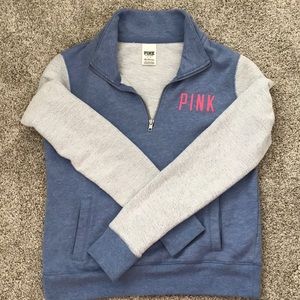 🍾PINK Half Zip Sweater
