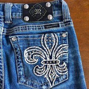 Miss Me Fluer De Lis Bootcut Jeans
