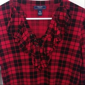 Chaps long sleeve plaid shirt