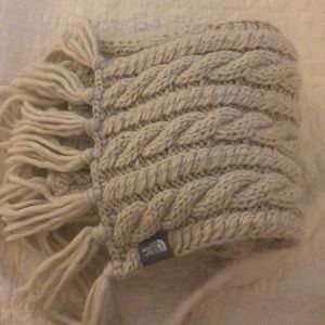 North Face cable knit scarf