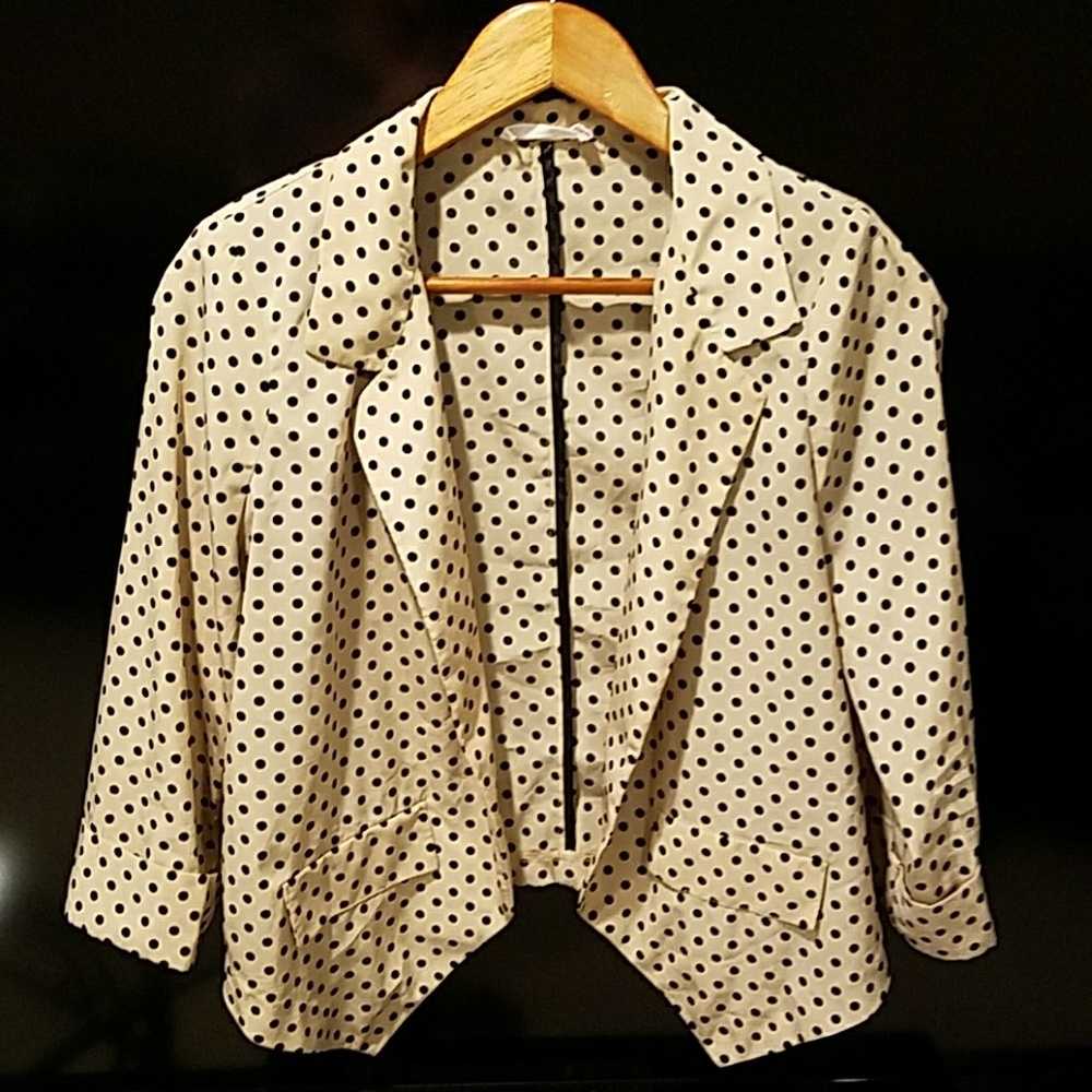 LUSH Brand Polka Dot Blazer