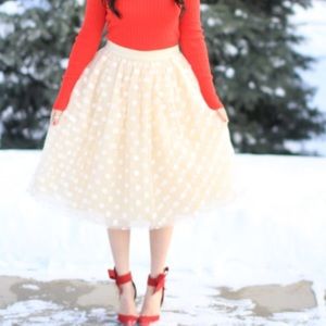 Tulle Polka Dot Holiday Skirt