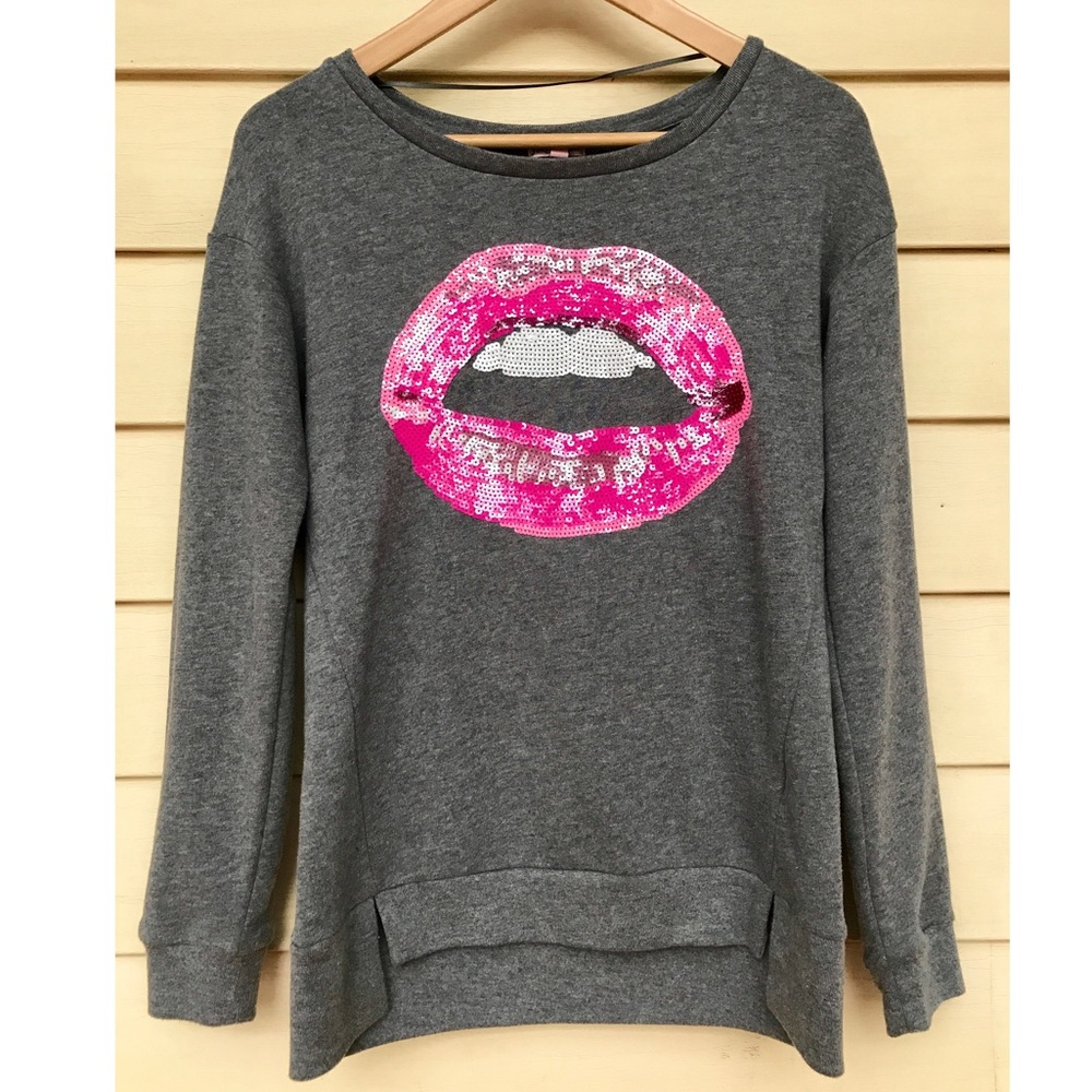 Juicy Couture Sequin Lip Sweatshirt, Size S