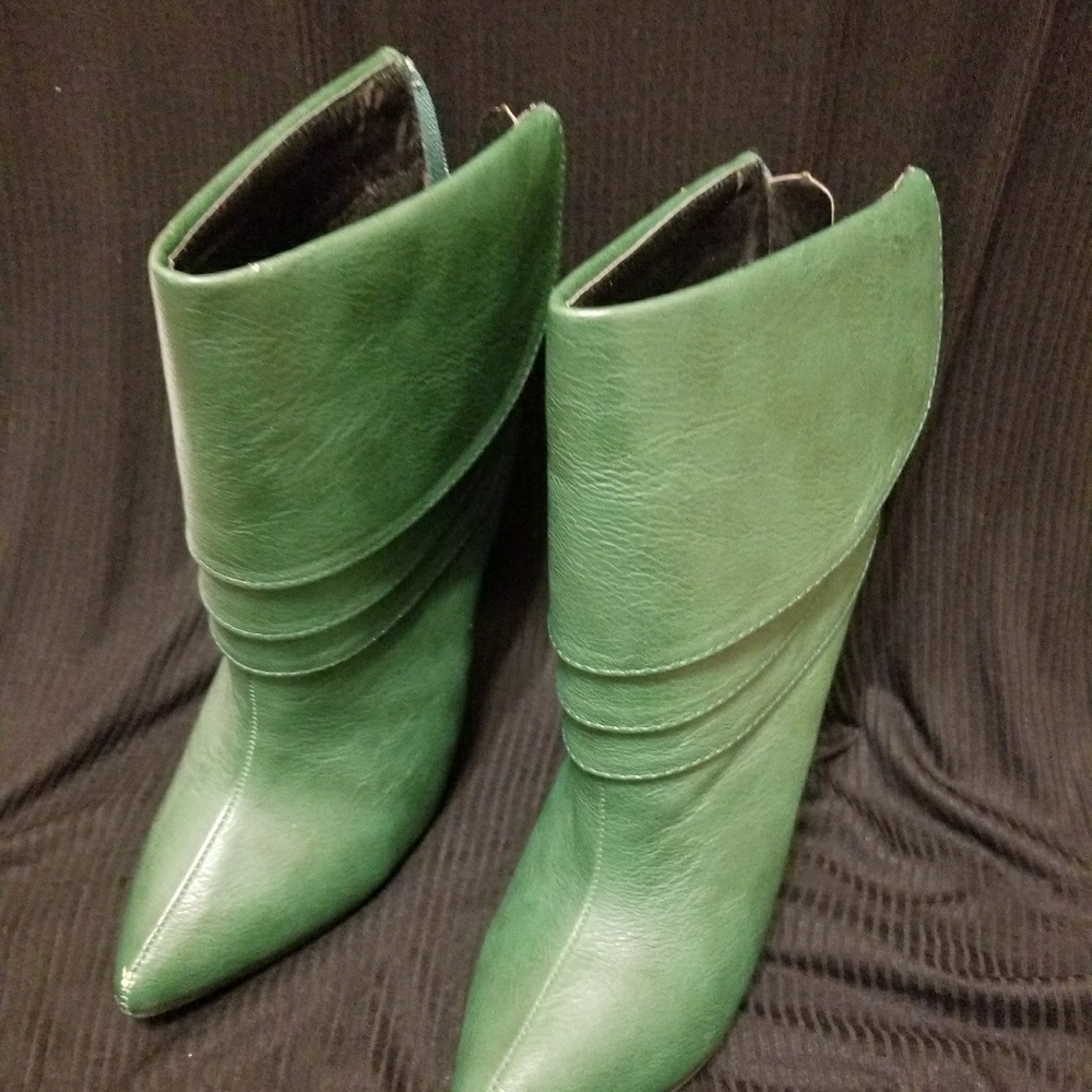 Dark green boots
