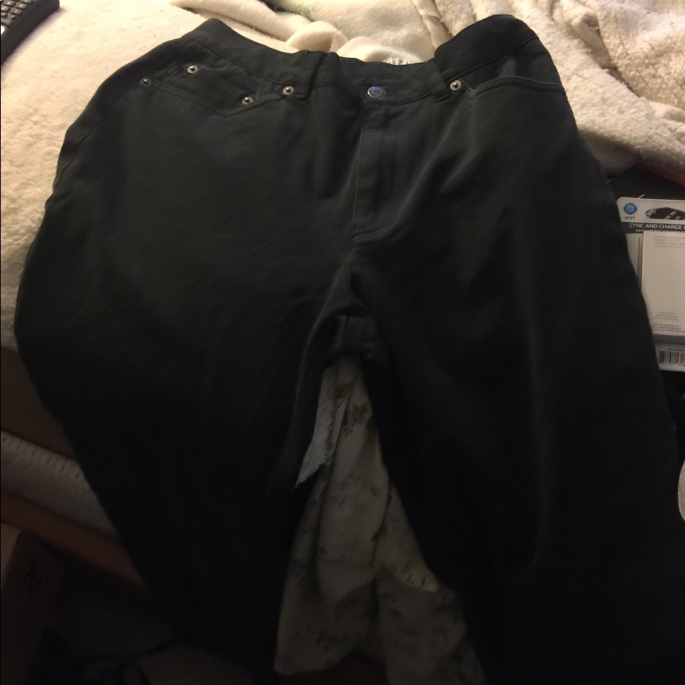 High waisted black Ralph Lauren jeans.