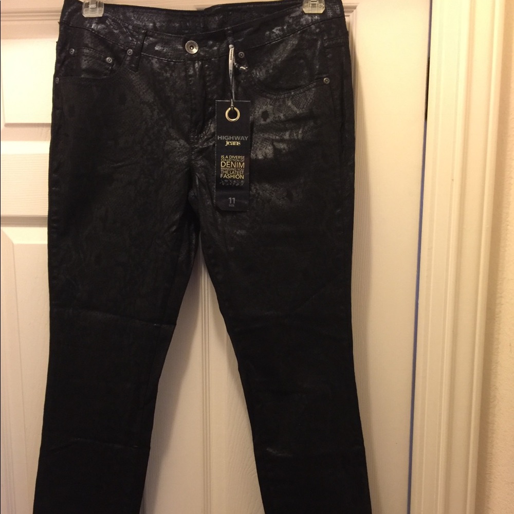 HIGHWAY COATED DENIM JEANS