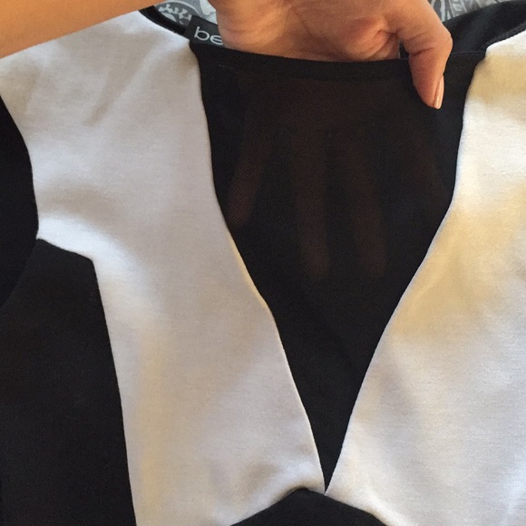 Bebe Black & White Mini Dress - Picture 4 of 4