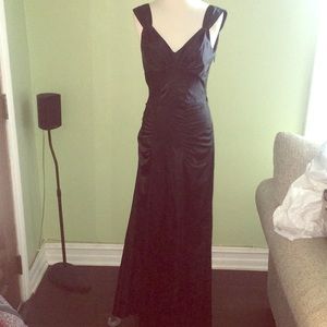 Black silk Gown