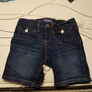 Old Navy Girls Dark Denim Jean Bermuda Shorts