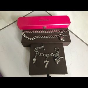 Juicy Couture Silver bracelet & necklace set!