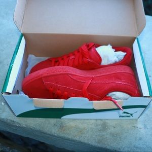 Red Puma Suede Sneakers
