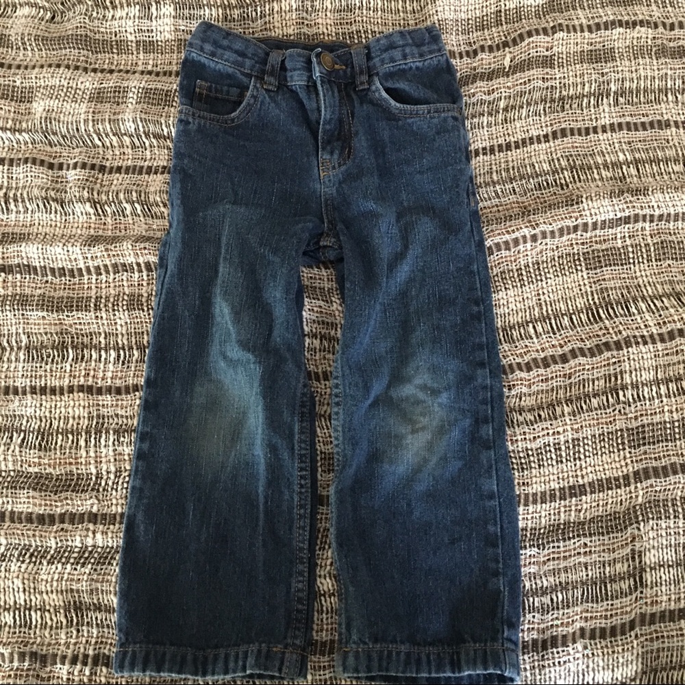⭐️ Dark Stone Wash Denim Wide Leg Jeans