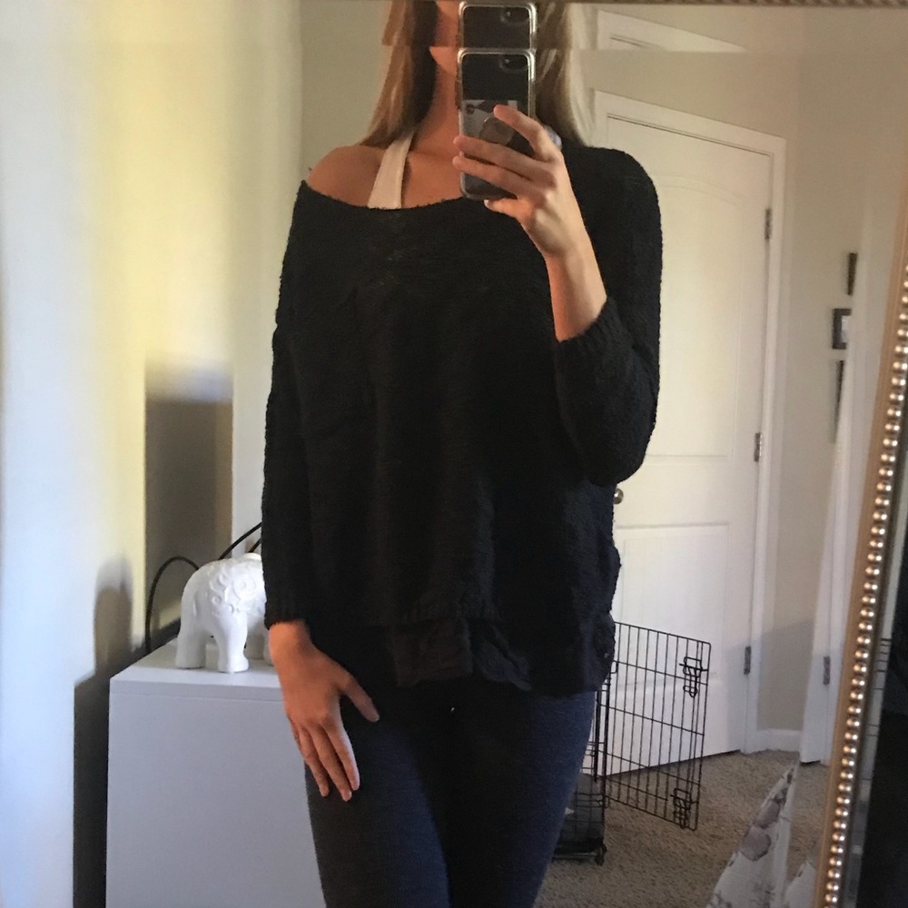 Abercrombie & Fitch Lace Trim Sweater