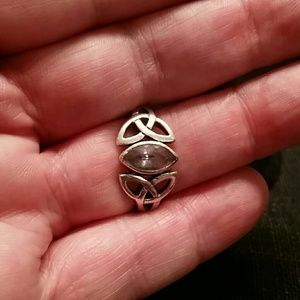 Celtic knot sterling silver amethyst ring 6-1-4