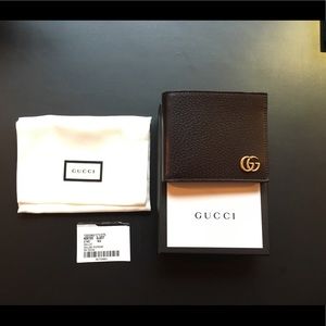 New Gucci Leather GG Corner Wallet
